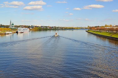 Tver, Rusya Federasyonu - 07.2017 olabilir. Volga Nehri üzerinde gezinti