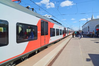 Tver, Rusya Federasyonu - 07.2017 olabilir. Yüksek hızlı tren istasyonu Lastochka