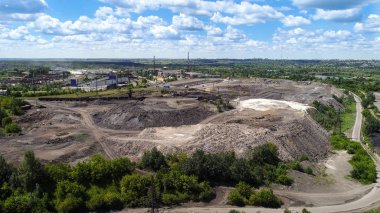 Lipetsk, Rusya Federasyonu - 11 Temmuz. 2017. yüksek fırın cürufu Nlmk bitki işleme için sitenizin görünümünde