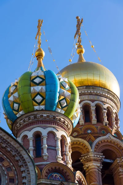 Church of Savior on Blood - architectural details and artistic elements of facade, St. Petersburg, Russia — Stock Photo, Image