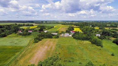 Haziran, Rusya yükseklikten kırsal manzara