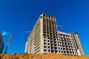 Moskova, Rusya çok katlı evlerin inşaat