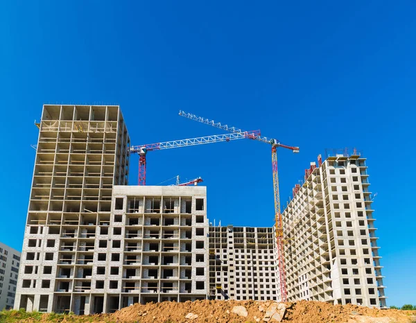 Construction of residential buildings in Moscow, Russia — Stock Photo, Image