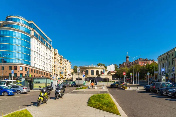 Moscou, Russie - 31 août. 2017. Vue générale de la place Trubnaya sur le boulevard Tsvetnoy — Photo