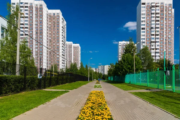 Moskova, Rusya'nın Zelenograd bölgesinde şehir manzarası