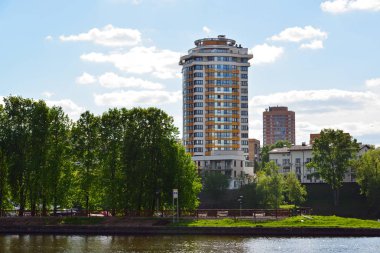 Kenti Khimki Moscow kanal tarafındaki. Rusya.