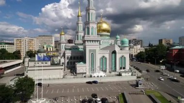 Moskova, Rusya - Temmuz 21.2017. Katedral cami Meshchansky bölgesinde görünümünü.