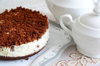 Ekşi Krem yapılmış ev yapımı kek