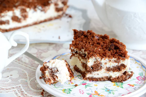 Ekşi Krem ile ev yapımı kek parçası