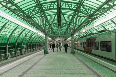 Moscow, Rusya Federasyonu-Ekim 01.2016. İş Merkezi - Moskova Merkezi halka istasyonu