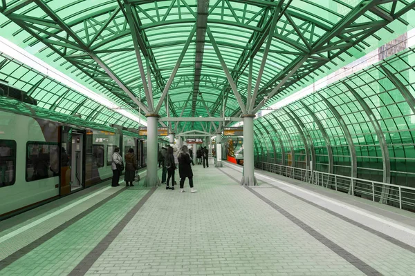 Moscow, Rusya Federasyonu-Ekim 01.2016. İş Merkezi - Moskova Merkezi halka istasyonu