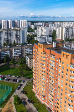 Moskova, Rusya - 20 Eylül. 2017. Zelenograd şehir alanı uyuyor