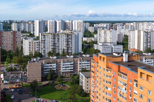 Moskova, Rusya - 20 Eylül. 2017. Zelenograd şehir alanı uyuyor