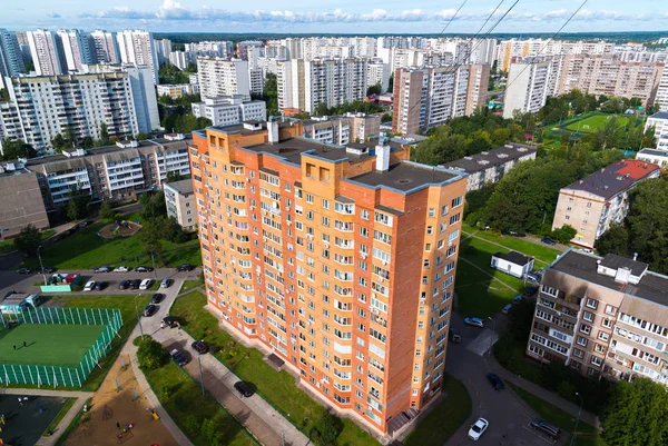 Moscou, Rússia - 20 de setembro. Em 2017. Vista de alturas para Zelenograd distrito administrativo — Fotografia de Stock
