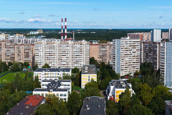 Tubos de CHP em Zelenograd distrito administrativo de Moscou, Rússia — Fotografia de Stock