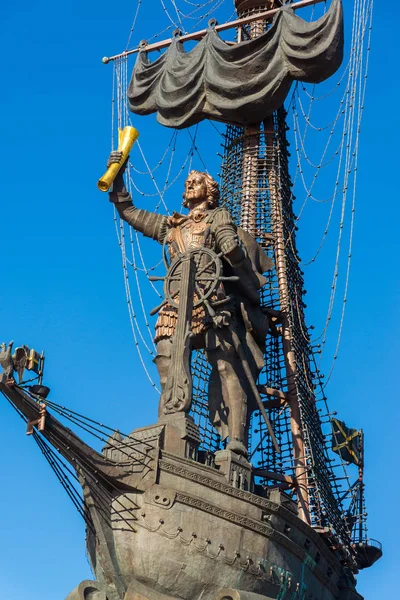 Moskau, Russland - 24. September. 2017. Denkmal von Kaiser Peter i — Stockfoto