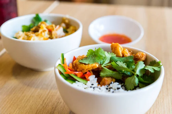 Japonca pilav tavuk meyilli olarak