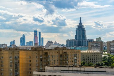 Moskova, Rusya'nın Meshchansky bölgesinin Üstten Görünüm