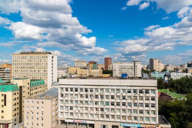 Moscow, Rusya Federasyonu - 24 Temmuz. 2017. Meshchansky bölgesinin Üstten Görünüm