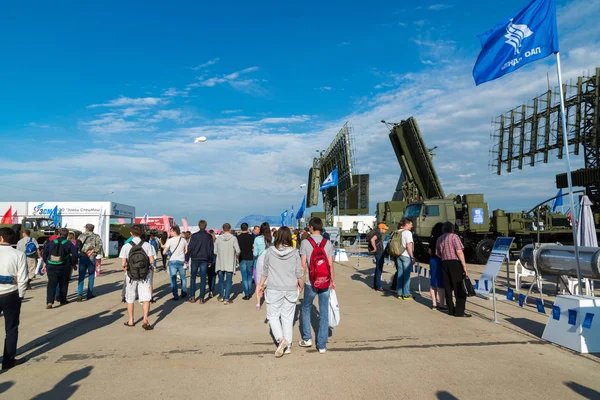 Moscow, Russia - July 24. 2017. Self-propelled radar systems at International Aviation and Space salon MAKS-2015 — Stock Photo, Image