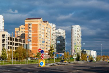 Moskova, Rusya - 10 Ekim. 2017. 20 Zelenograd yönetim bölgesi ilçeleri