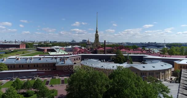 Петропавловская крепость в Санкт-Петербурге, Россия — стоковое видео