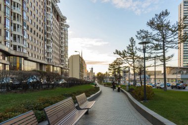 Moscow, Rusya Federasyonu-2 Kasım. 2017. yeni Arbat meydanda