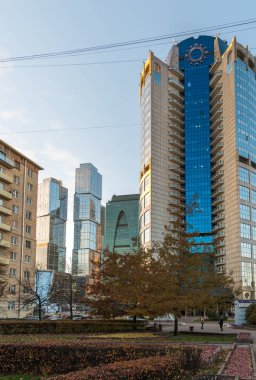 Moscow, Rusya Federasyonu-2 Kasım. 2017. iş merkezi Tower-2000 Bagration meydanında