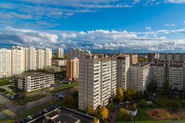 Moskova, Rusya - 10 Ekim. 2017. Zelenograd şehir 16 microdistrict