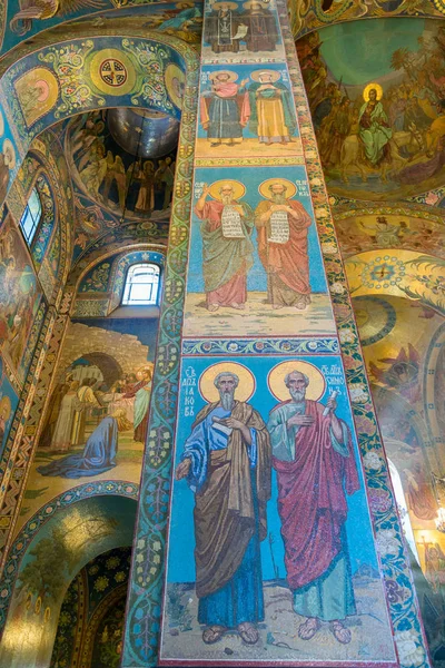 St. petersburg, russland - 6. juni 2017. mosaik der Erlöserkirche auf blut oder der auferstehungskathedrale des christen — Stockfoto