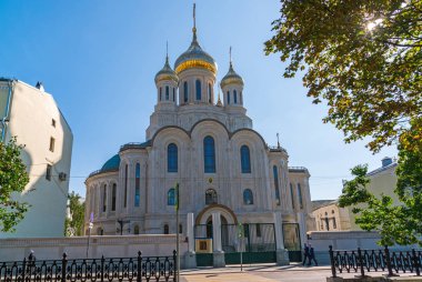 Moscow, Rusya Federasyonu - 31 Ağustos. 2017. kilise İsa'nın diriliş onuruna