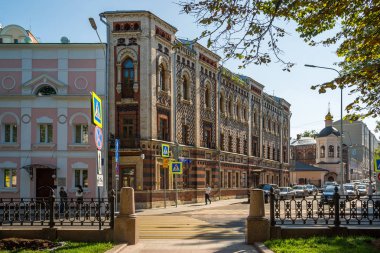 Moscow, Rusya Federasyonu - 31 Ağustos. 2017. ana sayfa, ataerkil Büyükşehir Constantinople ve tapınak St Sergius Radonezhsky