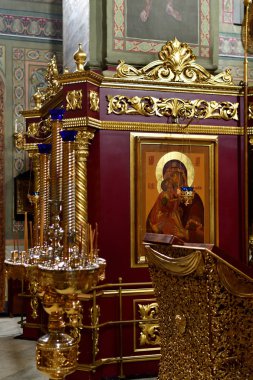 Dmitrov, Rusya Federasyonu - 10 Mart. 2018. iç Borisoglebsky erkek Manastırı