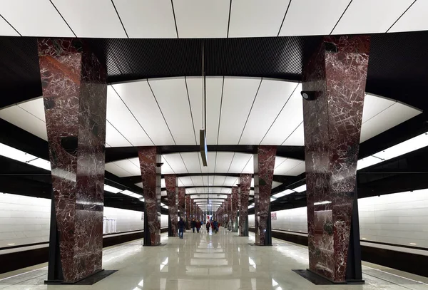Moscú, Rusia - 17 de marzo. 2018. interior de la estación de metro Horoshevskaya — Foto de Stock