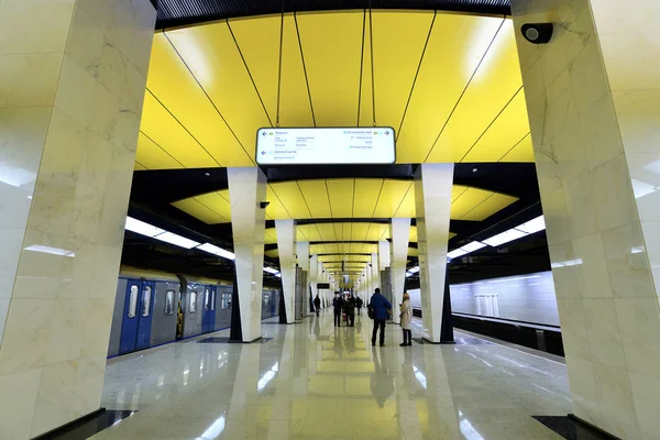Moscú, Rusia - 17 de marzo. 2018. Shelepikha es la nueva estación del Metro de Moscú . — Foto de Stock