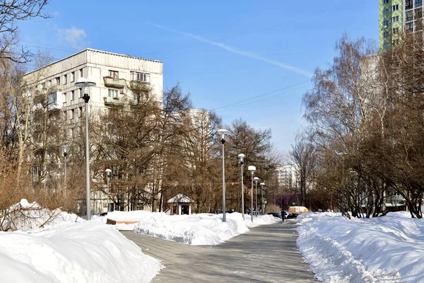 Moscow, Russia - March 17. 2018. Ho Chi Minh Square in Academic District — Stock Photo, Image