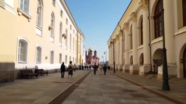 Moskova, Rusya - 14 Nisan. 2018. balık lane - şehir merkezinde Yaya Caddesi