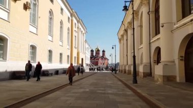 Moskova, Rusya - 14 Nisan. 2018. balık lane - şehir merkezinde Yaya Caddesi