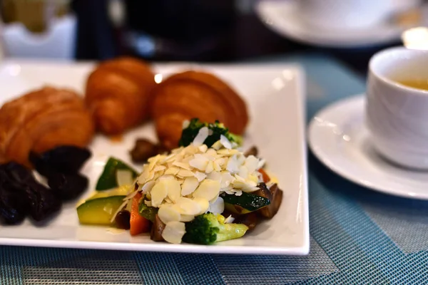 Concept of breakfast for All Inclusive program at resort — Stock Photo, Image