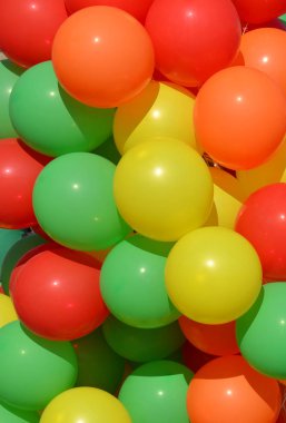 Birçok renkli balonlar yakın çekim