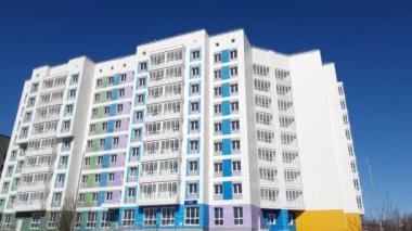 Moscow, Rusya Federasyonu-Nisan 22.2018. Zelenograd yeni çok katlı evde