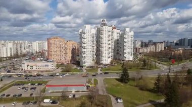 Moscow, Rusya Federasyonu - 29 Nisan. 2018. Zelenograd idari bölgesinin genel görünümü