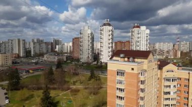 Moscow, Rusya Federasyonu - 29 Nisan. 2018. Zelenograd idari bölge alanında uyku görünümü