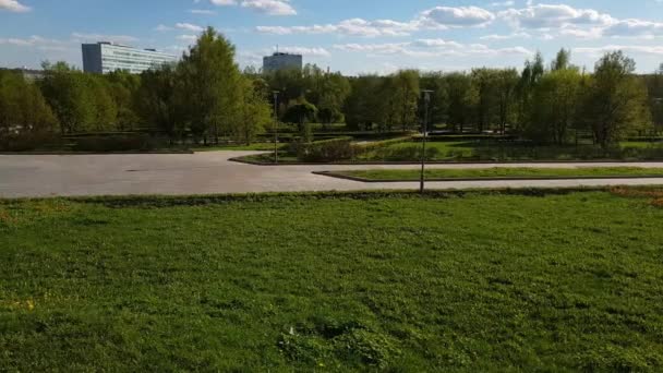 Park zwycięstwa jest park miejski w Zelenograd w Moskwie, Rosja — Wideo stockowe