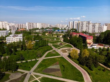 Moskova, Rusya - 13 Mayıs 2018. Yukarıdan şehrin görüntüsü