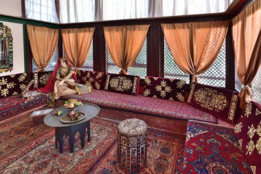 Bakhchisaray, Kırım - 2 Temmuz 2019. Han sarayındaki haremin içi.