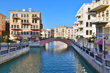 Doha, Katar - 23 Kasım. 2019. İnci Adası 'nda Qanat Quartier