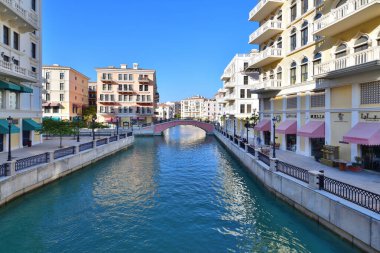 Doha, Katar - 23 Kasım. 2019. İnci Adası 'nda Qanat Quartier