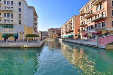 Doha, Katar - 23 Kasım. 2019. İnci Adası 'nda Qanat Quartier