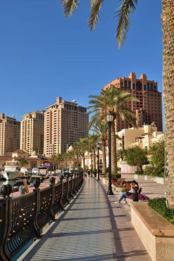 Doha, Katar - 23 Kasım. 2019. İnci Adası 'ndaki Porto Arabistan